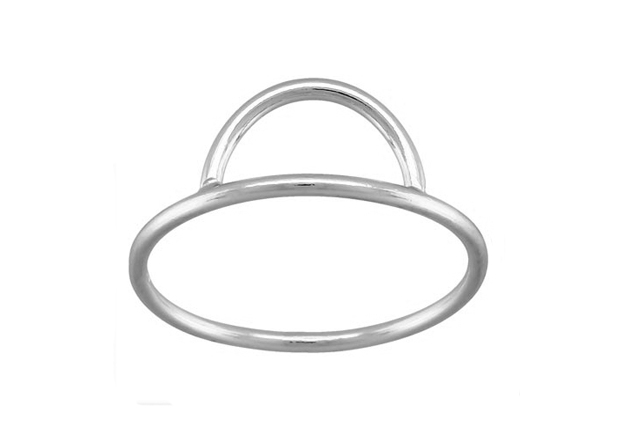 Single Arch Rainbow Stacking Ring Sterling Silver .925 Size 7 - Image 3