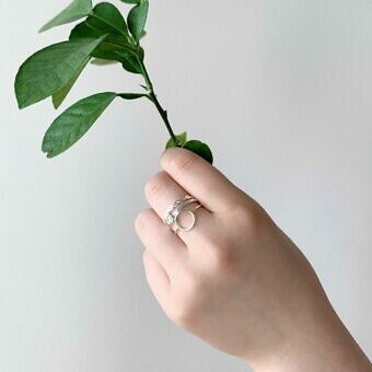 Alternative view of Saturn 10mm Circle Stacking Ring Sterling Silver .925 Size 10