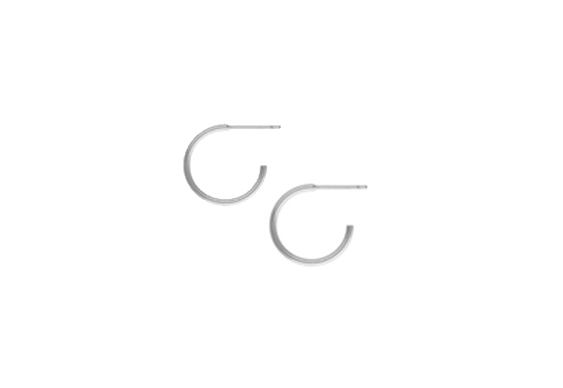15mm 3/4 Hoop Studs Earrings Sterling Silver .925 - Image 5