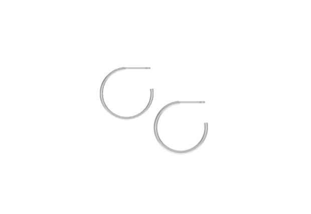 20mm 3/4 Hoop Studs Earrings Sterling Silver .925 - Image 5