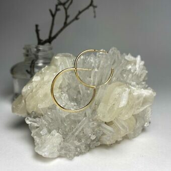25mm 3/4 Hoop Studs Earrings 14kt Gold Filled