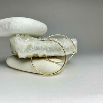 38mm 3/4 Hoop Studs Earrings 14kt Gold Filled