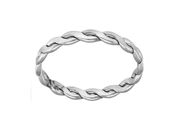 Braided Rope Stacking Ring Sterling Silver .925 Size 10 - Image 8