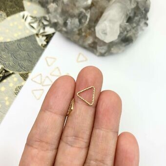 Alternative view of Mini Sparkle Triangle Prism Bubble 14kt Gold Filled - Connectors Pendants Charms