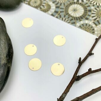10mm Round Stamping Disc Blanks 14kt Gold Filled - Pendants Charms