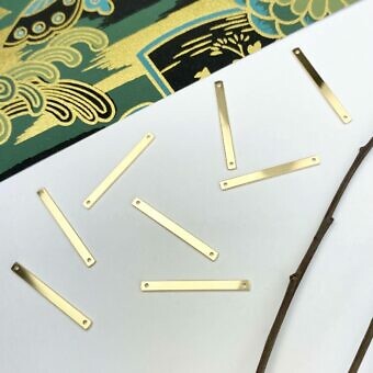 Skinny Rectangle Bar Stamping Disc Blanks 14kt Gold Filled - Connectors Pendants Charms