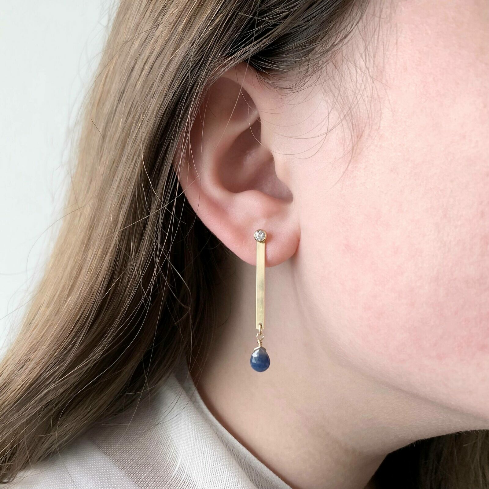 2mm Round Clear CZ Crystals Studs Earrings 14kt Gold Filled (April) - Image 3