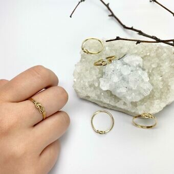 Reef Double Love Knot Stacking Ring 14kt Gold Filled Size 7