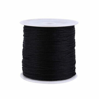 2.5mm Black Satin Nylon Cord Rattail