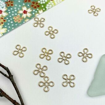 7.5mm 70's Flower Bubble 14kt Gold Filled - Connectors Pendants Charms