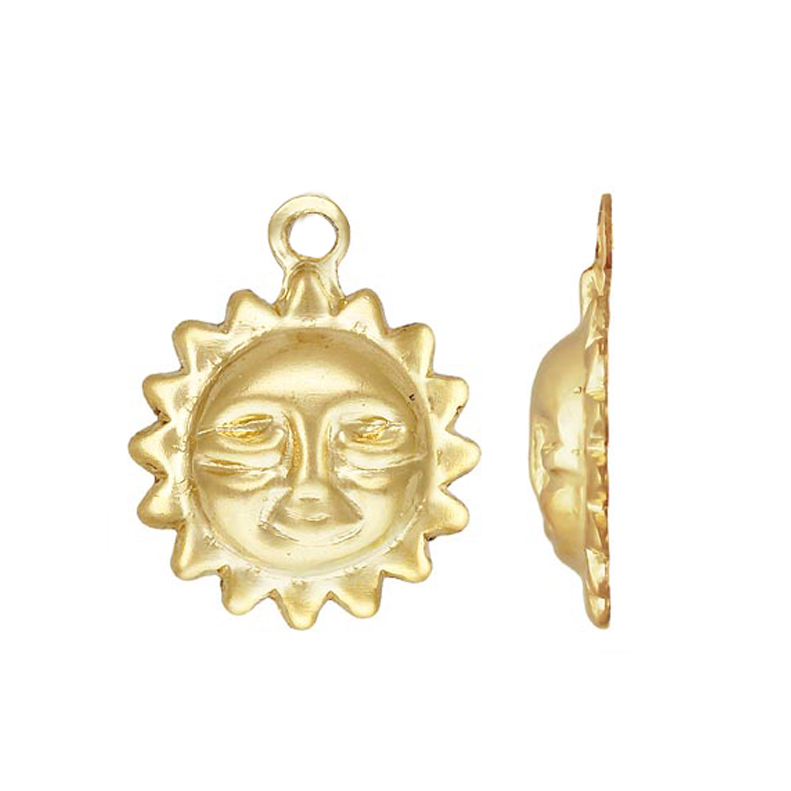 Smiling Sun 14kt Gold Filled - Pendants Charms - Image 3