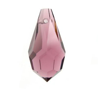 Purple Briolette Crystals Beads