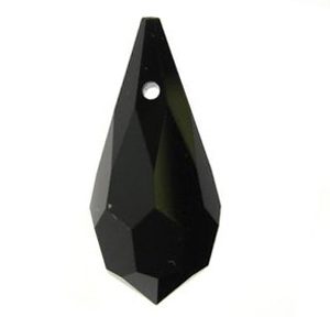 Black Jet Briolette Beads