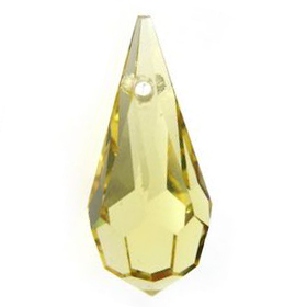 18x8mm Jonquil Yellow XL Pointed Top Faceted Briolette Teardrop Czech Preciosa Crystals Beads