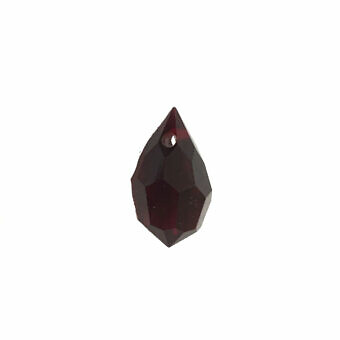 10x6mm Siam Dark Red Small Faceted Briolette Teardrop Czech Preciosa Crystals Beads