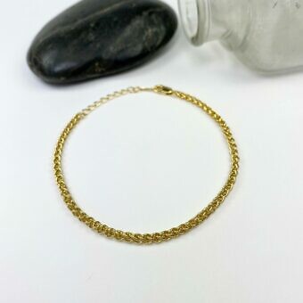 6.5" Wheat Rope Chain Bracelet with 1" Extender 14kt Gold Filled