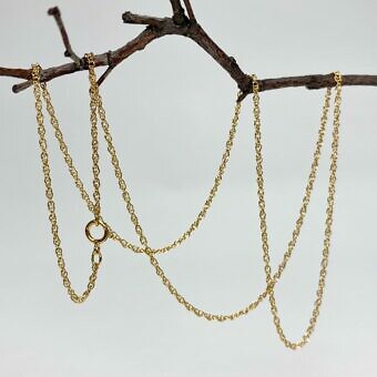 20" French Rope Finished Chain 14kt Gold Filled