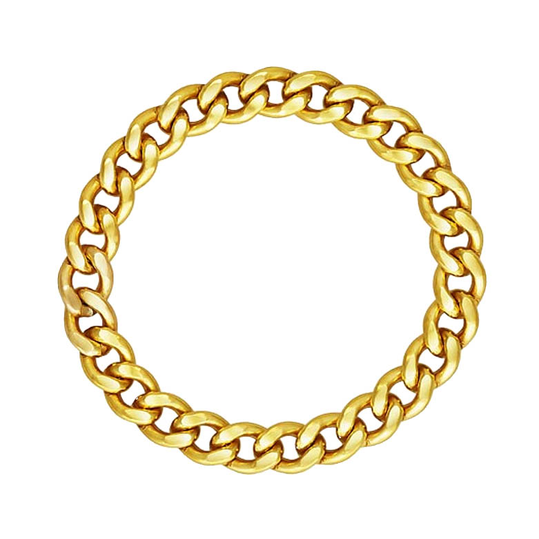 2.9mm Curb Chain Stacking Ring 14kt Gold Filled Size 6-7 - Image 4