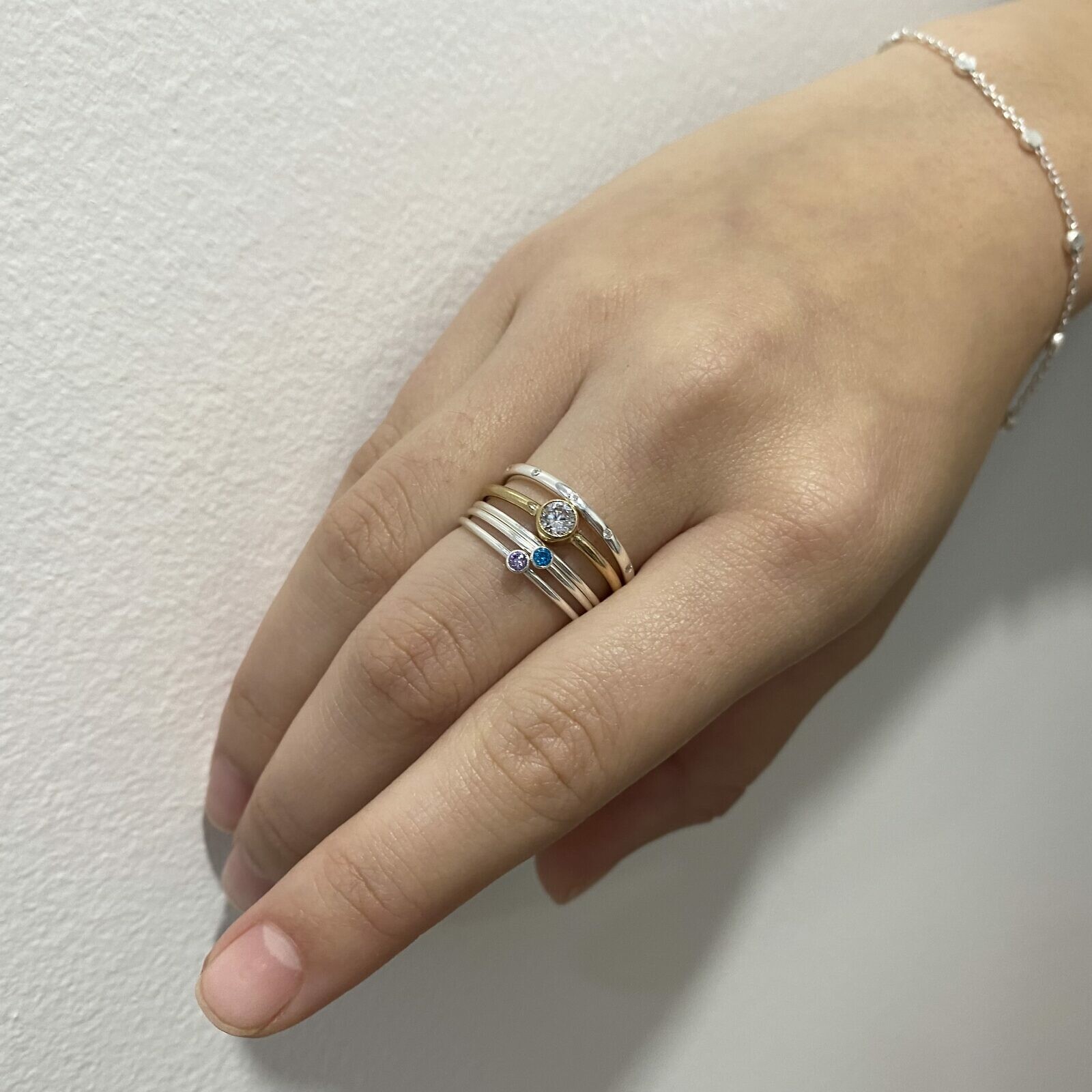 Eternity Clear Crystal CZ Band Stacking Ring Sterling Silver .925 Size 7 - Image 4