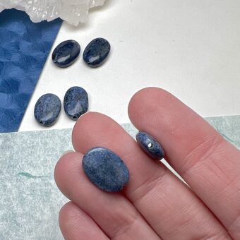Alternative view of 14x10mm Smooth Oval Sodalite Paired Beads