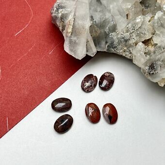 Red jasper paired beads