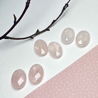 Rose quartz paired beads