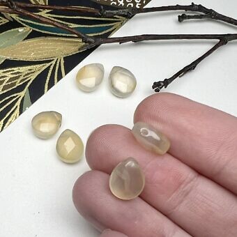 Alternative view of 8x10mm Faceted Teardrop Carnelian Paired Beads