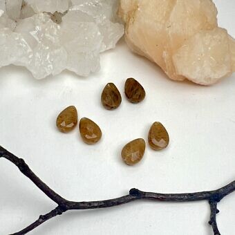 Rutilated Quartz Paired Beads