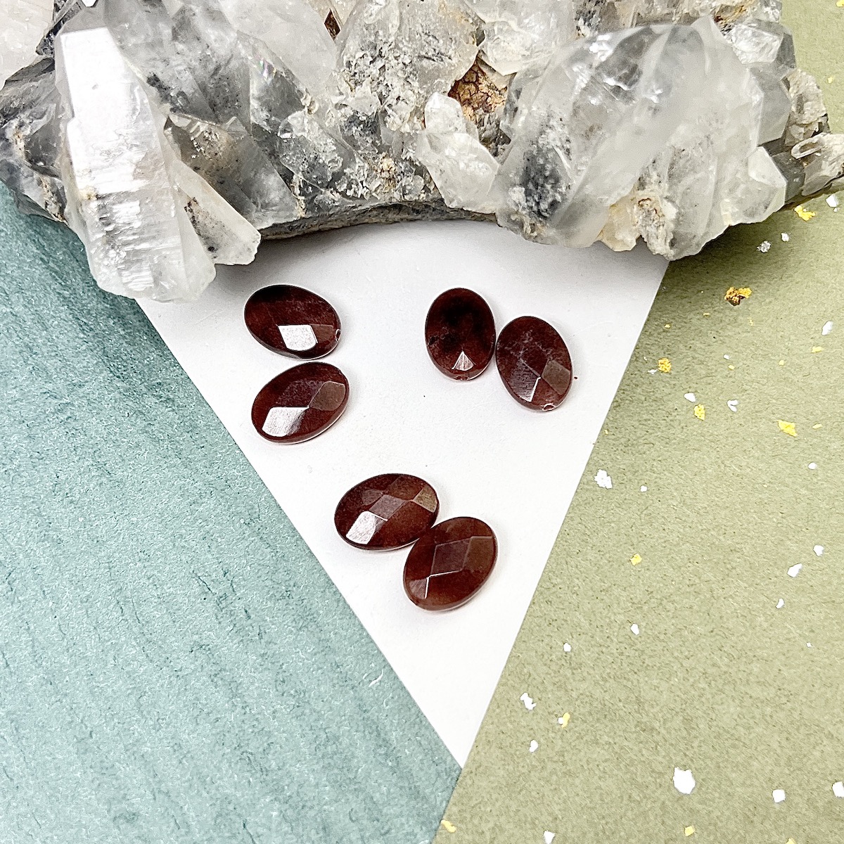 Chocolate Jade Paired Beads