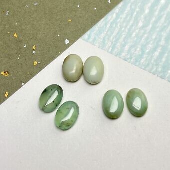 Green Chrysoprase Paired Beads