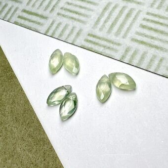 Marquise Prehnite paired beads