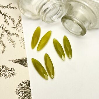 Olive Jade paired beads