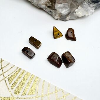 Tiger eye paired beads