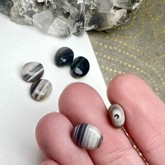 Alternative view of 10x8mm Smooth Oval Sardonyx Paired Beads