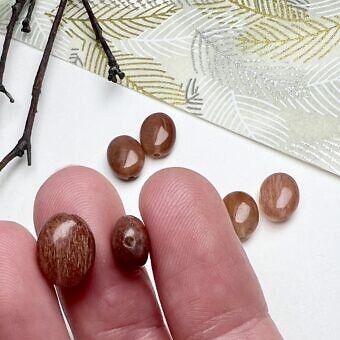 Alternative view of 10x8mm Smooth Oval Muscovite Paired Beads