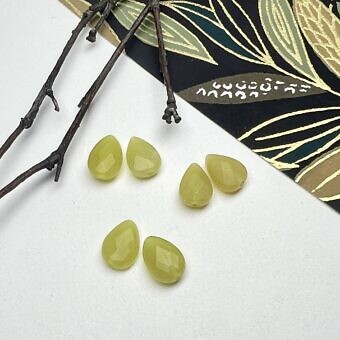 Olive Jade Paired Beads