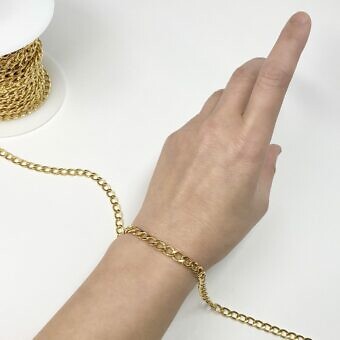 Alternative view of 5.30mm Curb Chain By the Meter 14kt Gold Filled