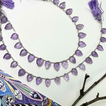 7x10mm amethyst Leaf Beads