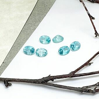 Blue Topaz Paired Beads