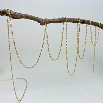 Twisted Figaro Curb Chain By the Meter 14kt Gold Filled