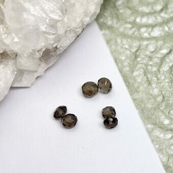 Smoky Quartz Paired Beads