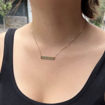 Alternative view of 16" Rectangle Bar on Paperclip Necklace with 2" extender 14kt Gold Filled