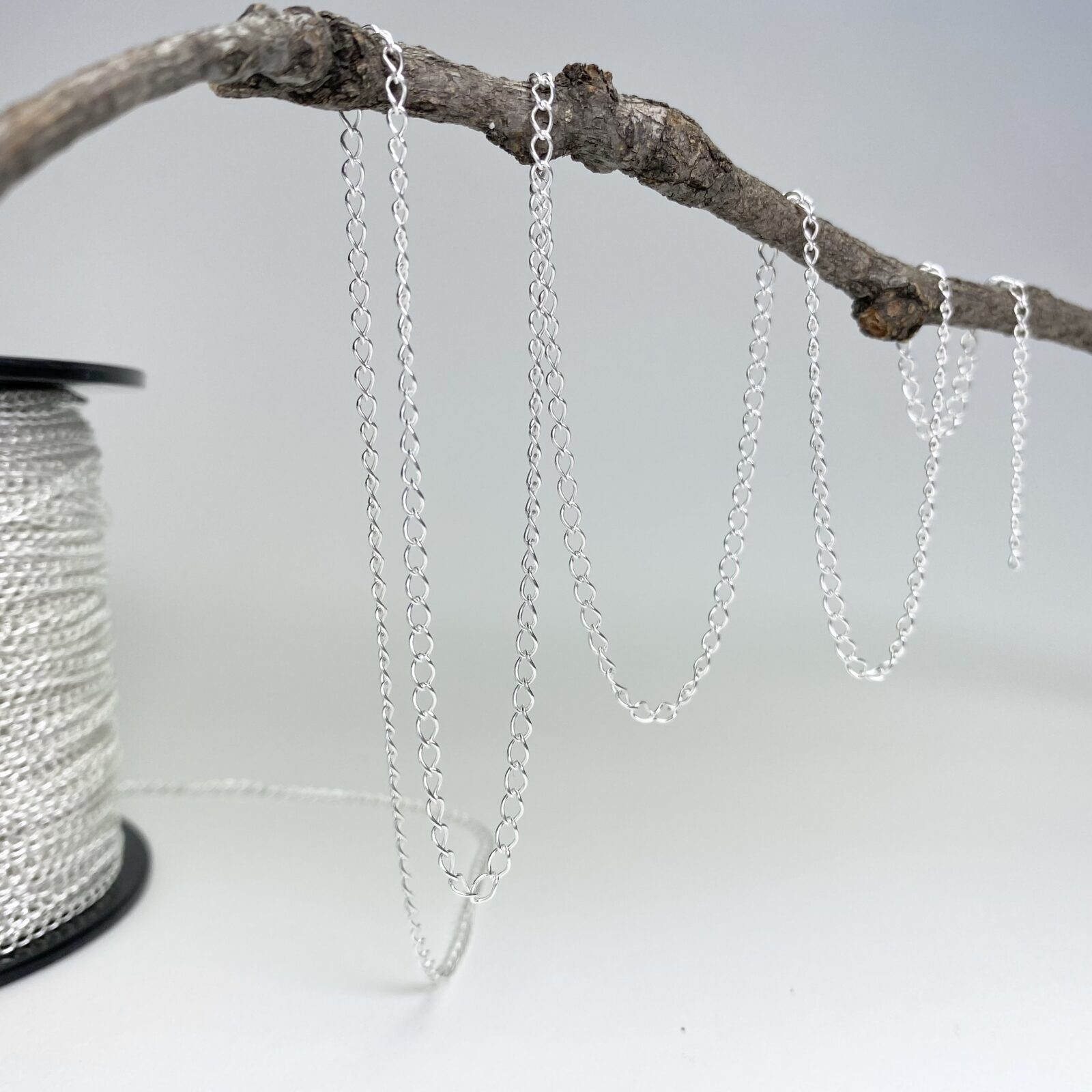 2.60mm Curb Chain By the Meter Sterling Silver .925