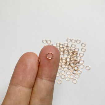 Alternative view of RGF 5mm 22ga-0.64mm Round Closed Soldered Rings 14kt Rose Gold Filled