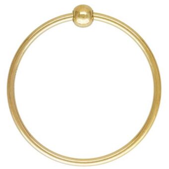 Alternative view of 3mm Orbit Ball Fidget Stacking Ring 14kt Gold Filled Size 6