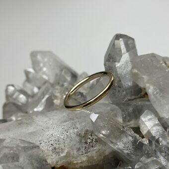 Alternative view of 2mm Thick Smooth Band Stacking Ring 14kt Gold Filled Size 6