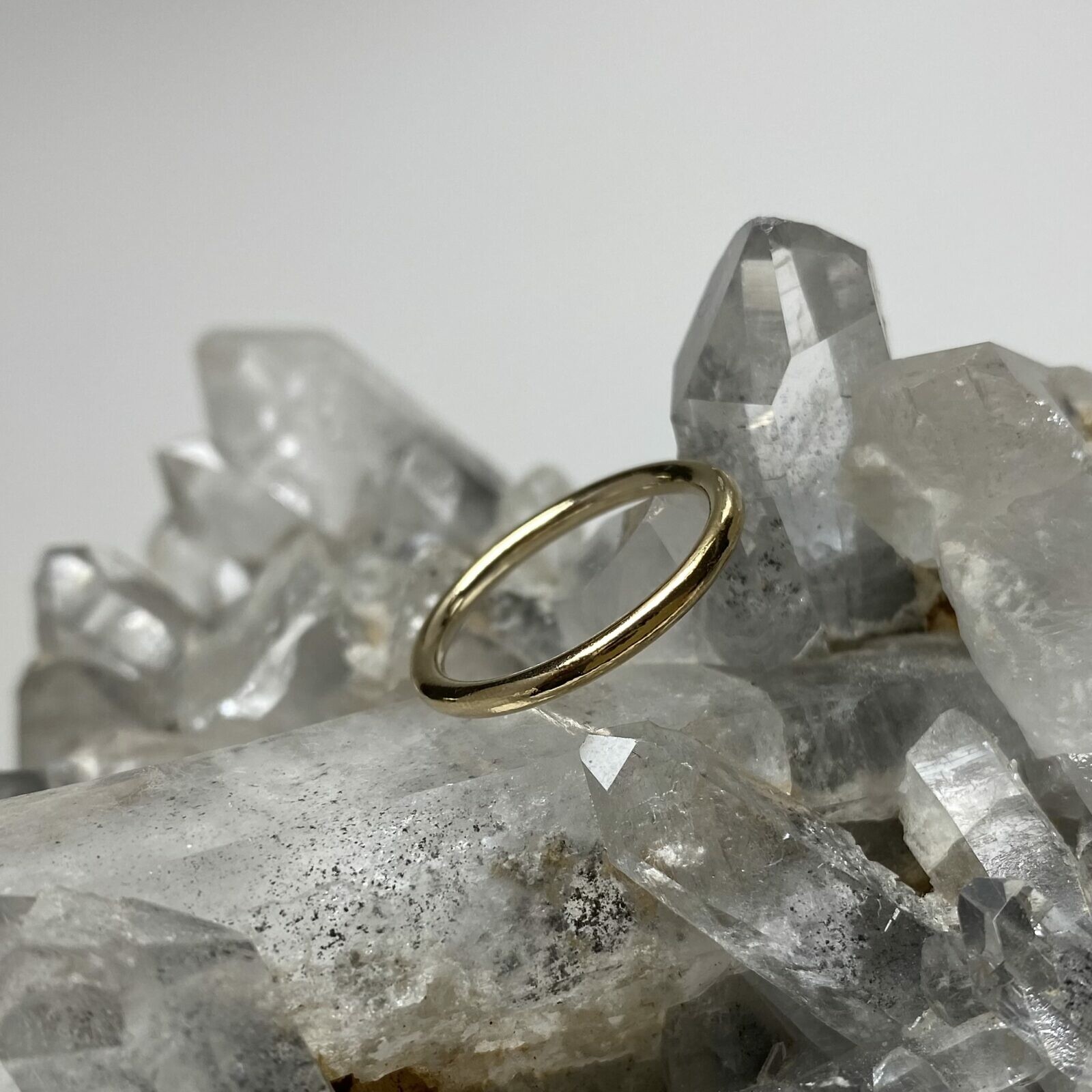 2mm Thick Smooth Band Stacking Ring 14kt Gold Filled Size 5 - Image 2