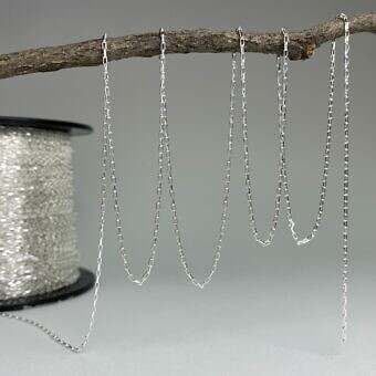 1.25mm Paperclip Rectangle Chain By the Meter Sterling Silver .925