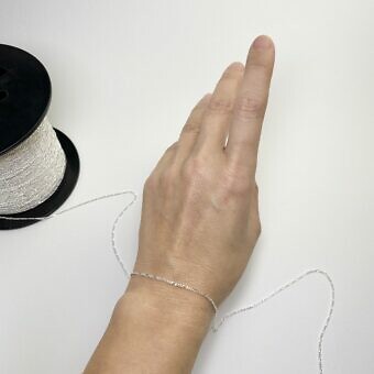 Alternative view of 1.40mm 3:1 Figaro Curb Chain By the Meter Sterling Silver .925