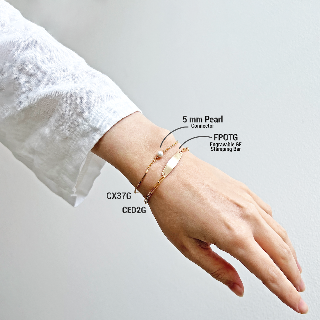 2.5mm Heavy Rectangle Paperclip Chain By the Meter 14kt Gold Filled - Image 8